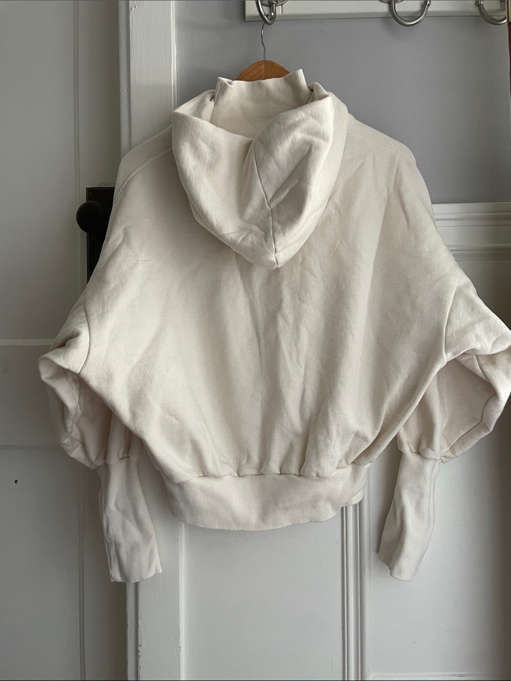 Mercy House Telfar Hoodie in Cream-Medium - Picture 2 of 11